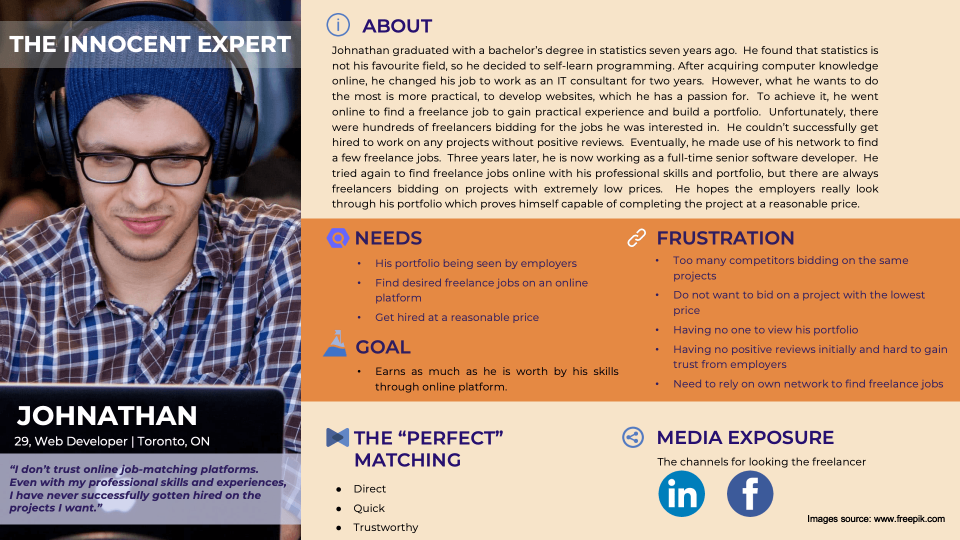 Persona of a freelancer